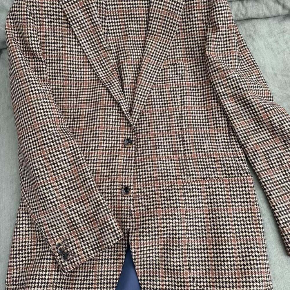 SuitSupply Havana Int Wool Cashmere Houndstooth Suit 56